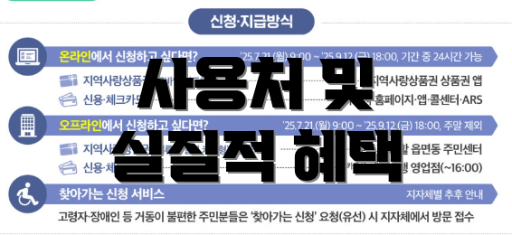 사용처 및 실질적 혜택