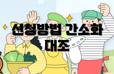 신청방법 간소화 대조