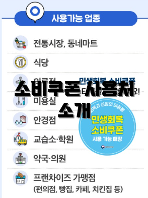 소비쿠폰 사용처 소개