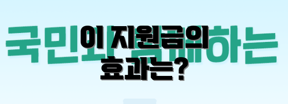이 지원금의 효과는?