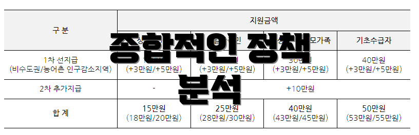 종합적인 정책 분석