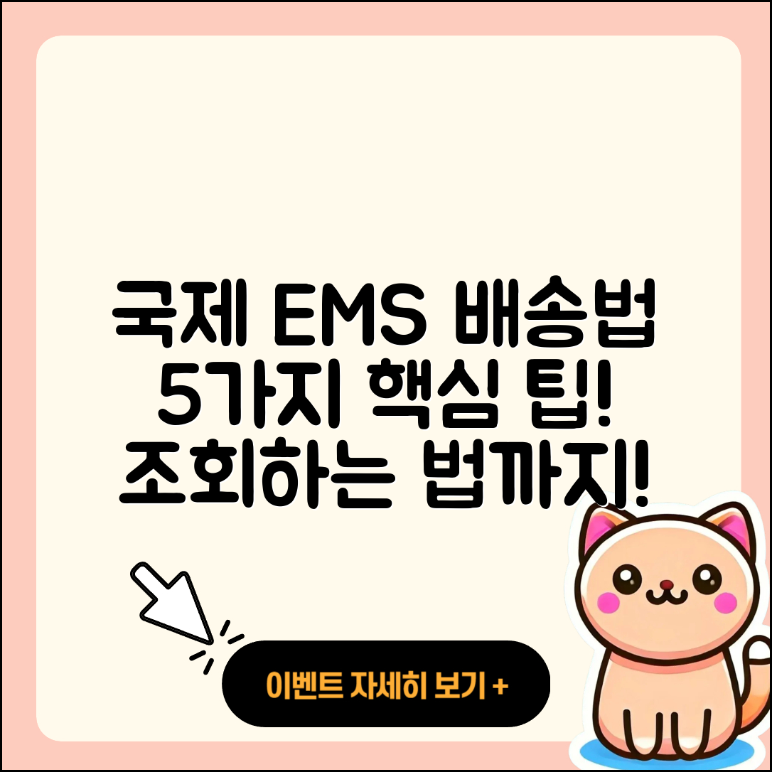 국제 우편 택배 EMS 배송 방법 5가지와 조회법